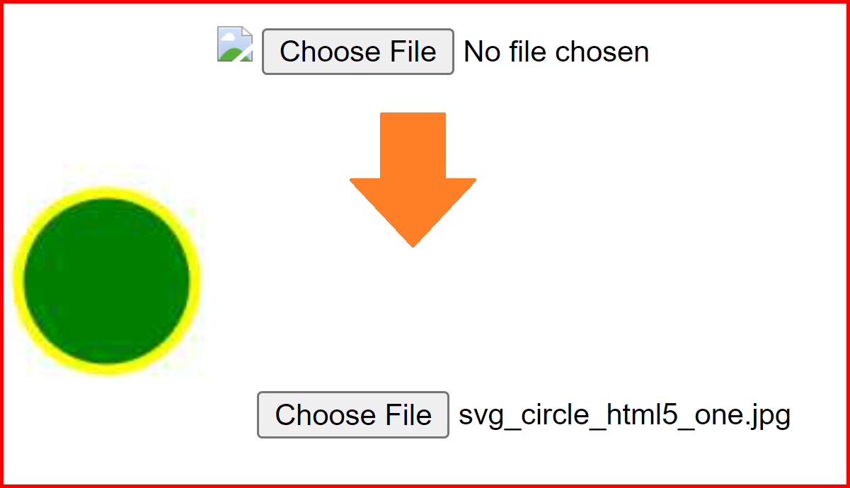 Picture showing the output of reading image file JavaScript using FileReader